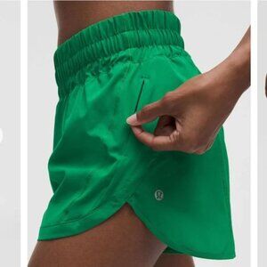LULULEMON Women's EEUC Track That HR High Rise 5" emerald green Shorts - 4